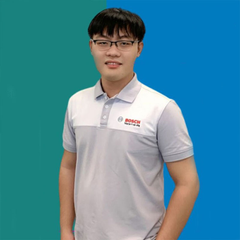 Áo thun có cổ màu xám Bosch