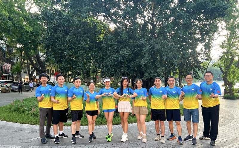 Áo thun team building ngân hàng Pvcombank đơn giản