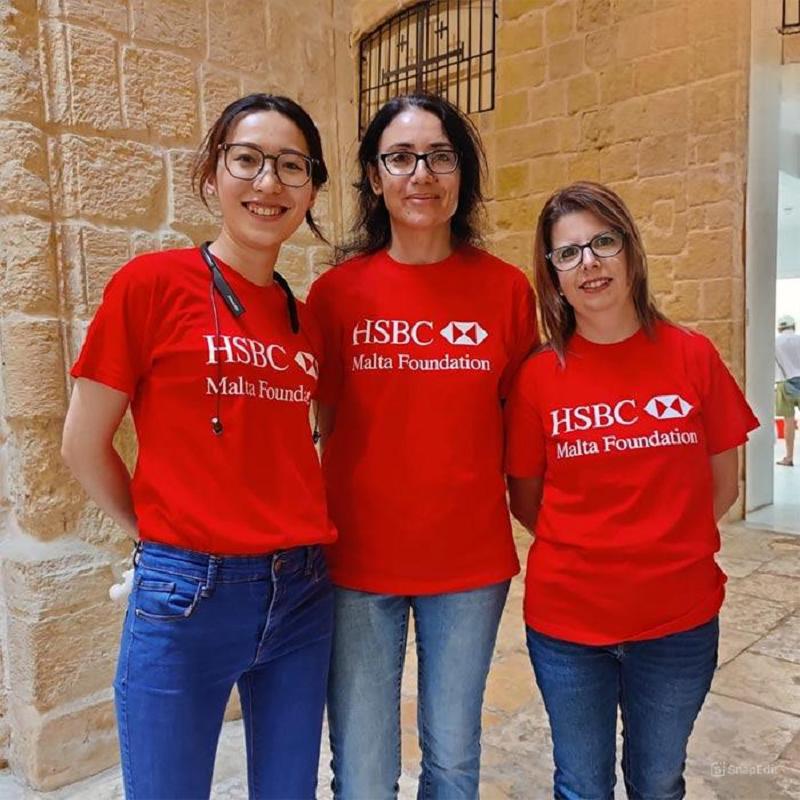 Áo thun cổ tròn đồng phục HSBC năng động và nổi bật