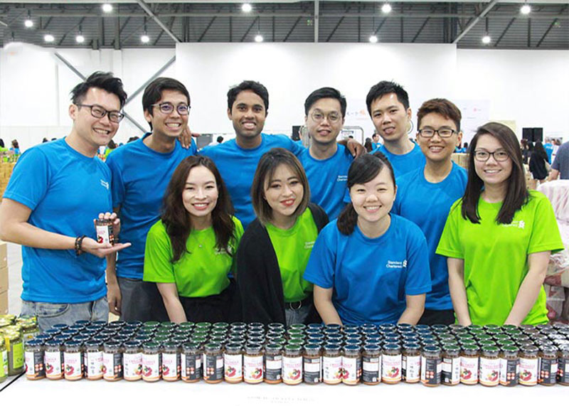 Đồng phục áo thun cổ tròn Standard Chartered Bank