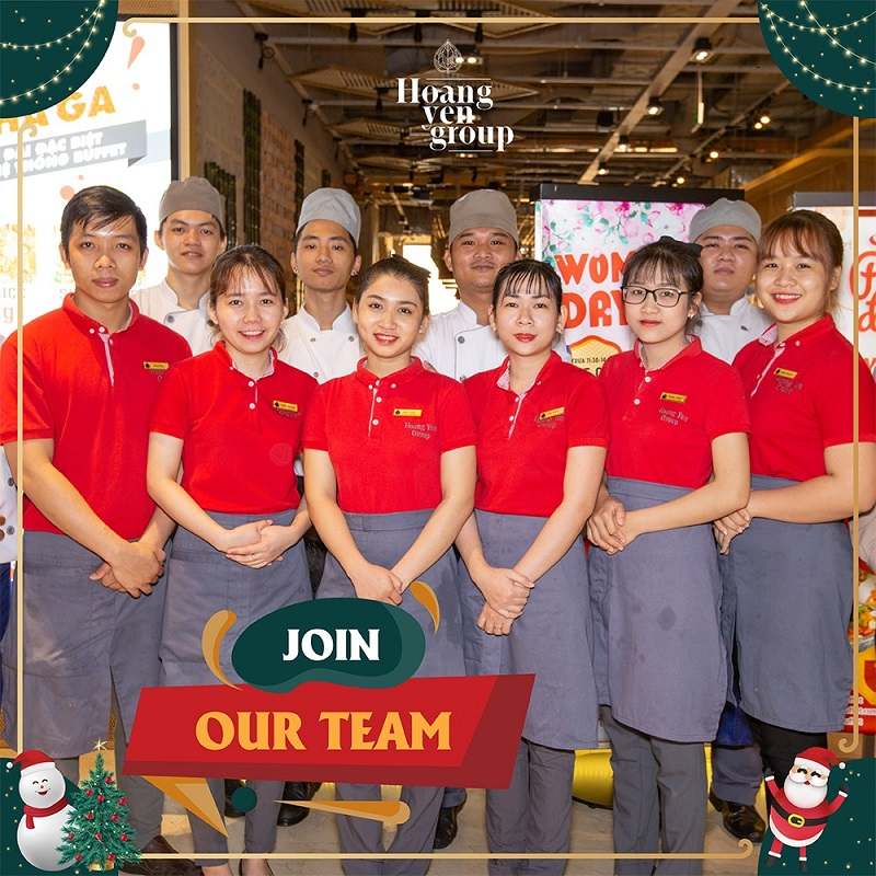 Áo polo nhà hàng Hoàng Yến Group phục vụ tiệc buffet