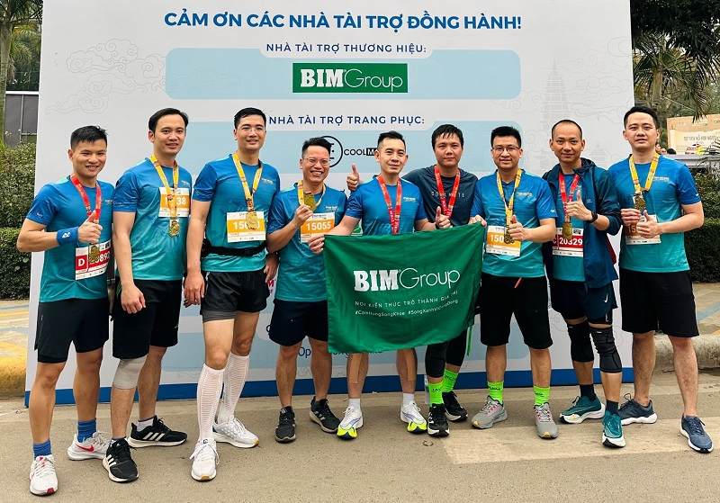 Đồng phục giải chạy thiết kế đẹp của tập đoàn BIM Group