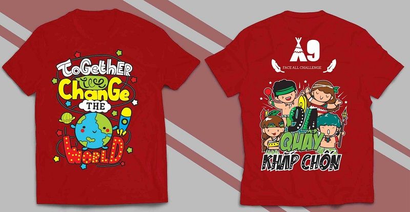 Mẫu in áo đồng phục đẹp cho kiểu dáng cổ tròn