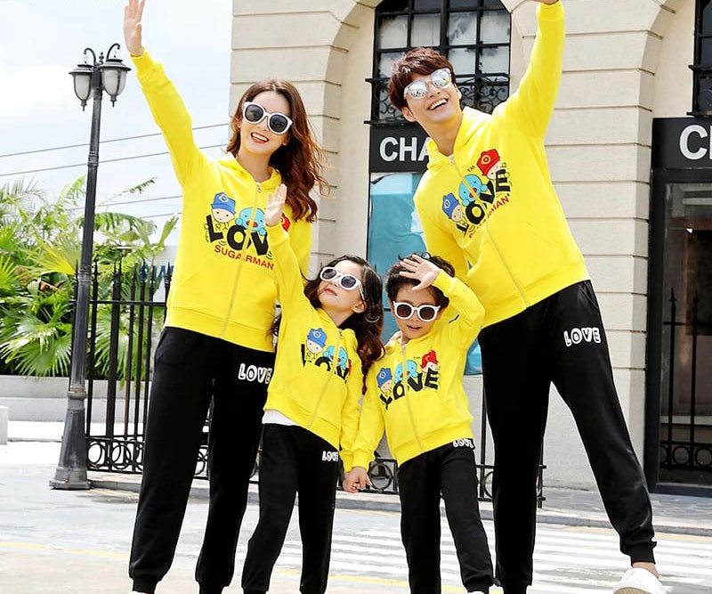 Mẫu in áo khoác đồng phục gia đình