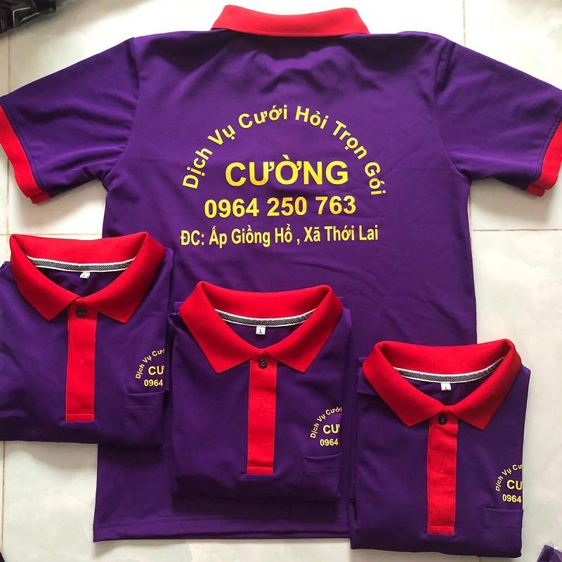 In áo thun đồng phục Quận 1 mẫu cổ bẻ được quan tâm