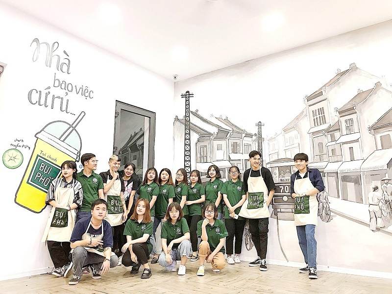 Đồng phục Trà Chanh Bụi Phố đẹp trẻ trung, độ nhận diện cao