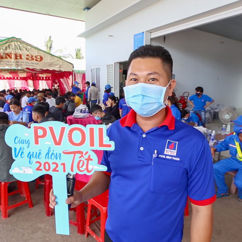 Áo thun có cổ đồng phục PV OIL