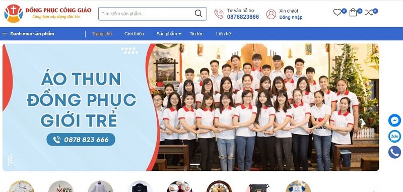 May đồng phục nhà hàng tại Thái Bình với xưởng may Công Giáo