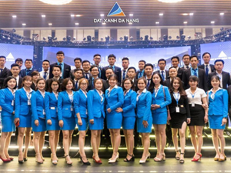 Áo vest đồng phục Đất Xanh Group xanh da trời nhạt