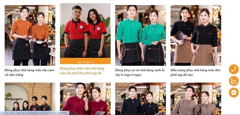 Handyuni - xưởng may đồng phục nhà hàng tại Ninh Bình chất lượng