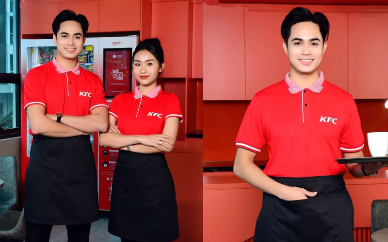 Các thương hiệu gà rán đã đặt may đồng phục tại Handy Uni