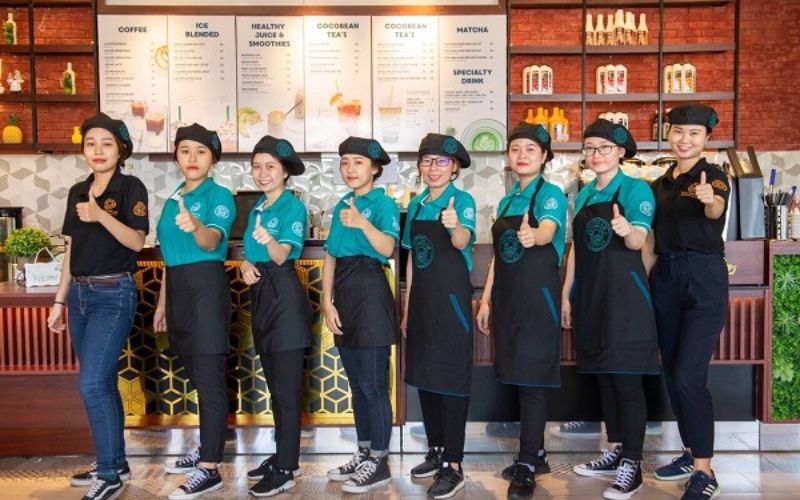 Đồng phục trà sữa phong cách Hàn Quốc