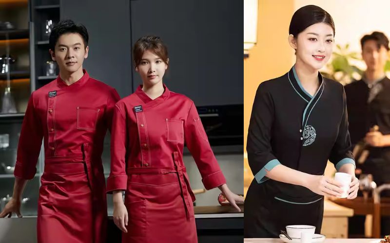 Màu sắc chủ đạo thường dùng khi may đồng phục nhà hàng Hoa