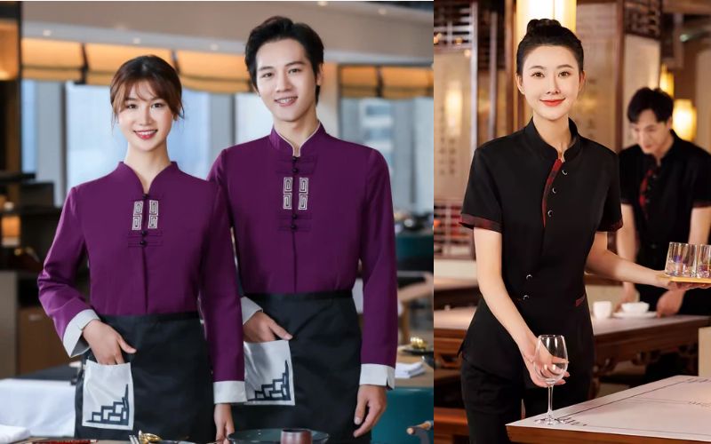 May Đồng Phục Nhà Hàng Hoa Đậm Chất Á | Báo Giá 2026