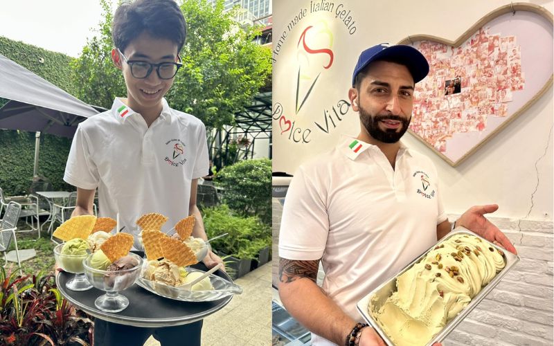 Quán kem phong cách Ý