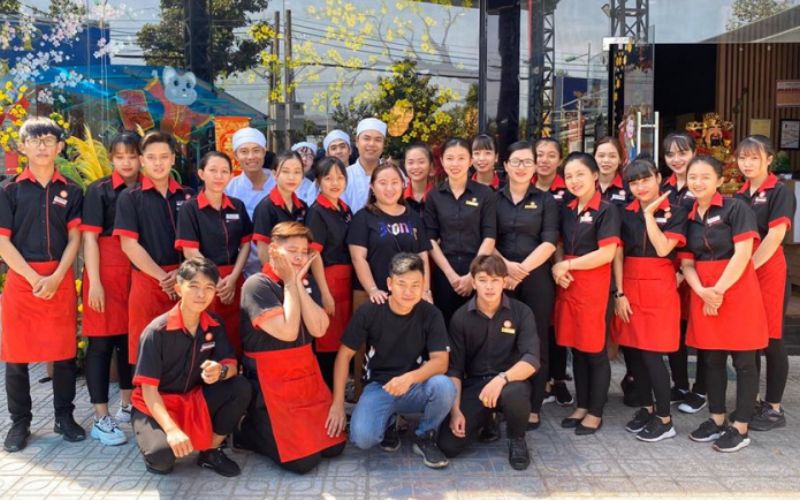 Tạp dề cho nhà hàng buffet