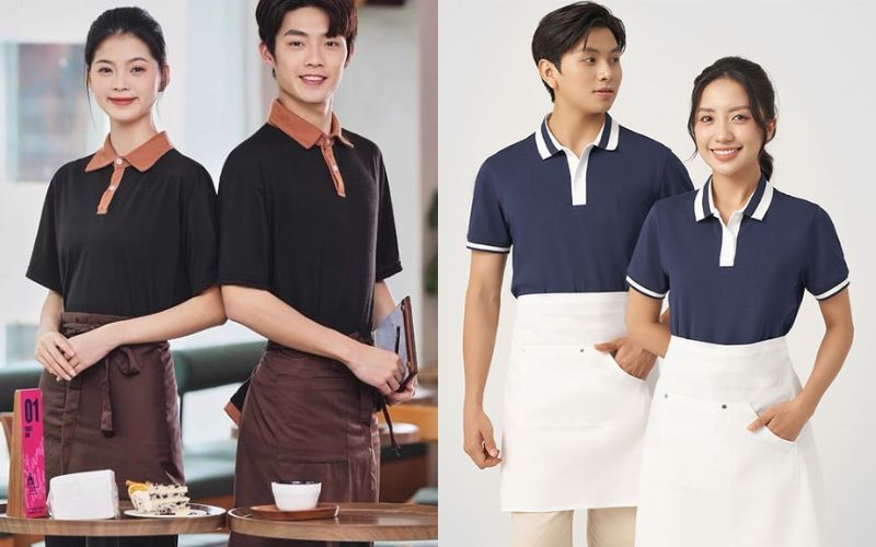 Áo polo phối viền tương phản