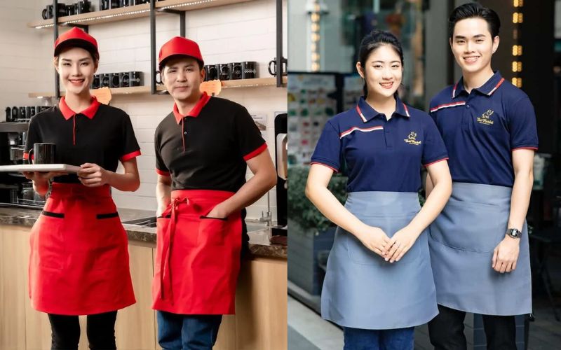 Tạp dề barista lửng (ngắn)