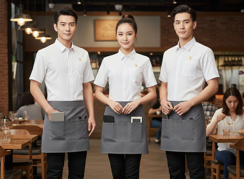 May Áo Sơ Mi Tay Ngắn Đồng Phục Nhân Viên Phục Vụ | Giá Tốt 2026