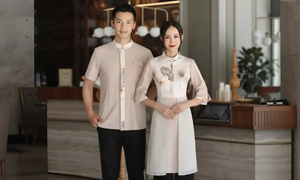 Mẫu đồng phục lễ tân nhà hàng chuẩn concept 