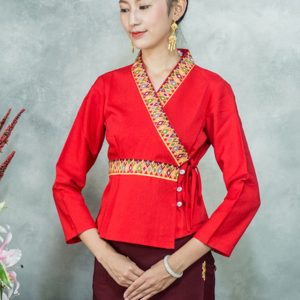 Đồng phục áo nhà hàng Thái Lan màu đỏ