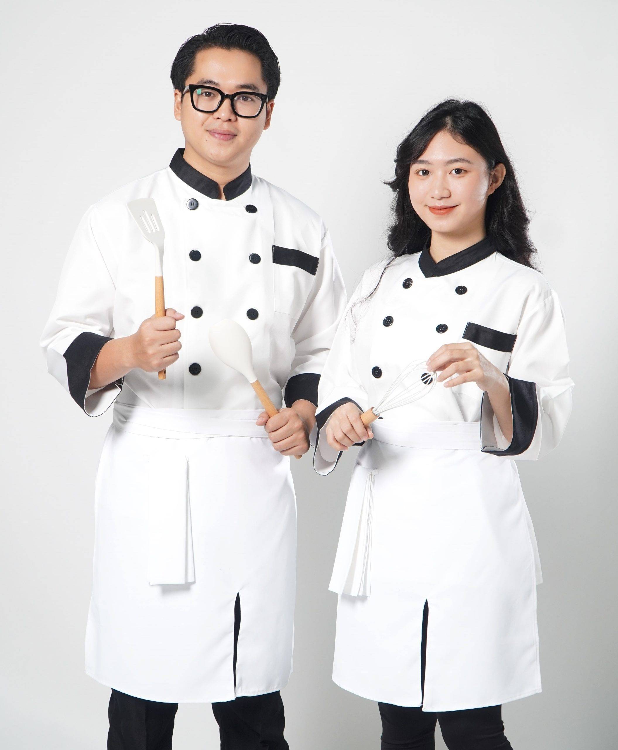 Đồng phục áo bếp kèm tạp dề Handy Uni