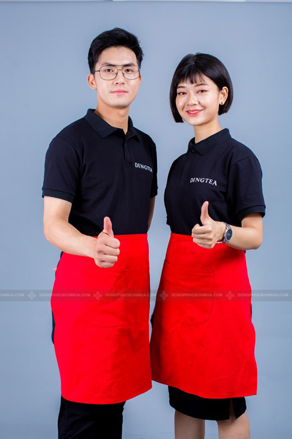 Áo đồng phục quán cafe thương hiệu Dingtea