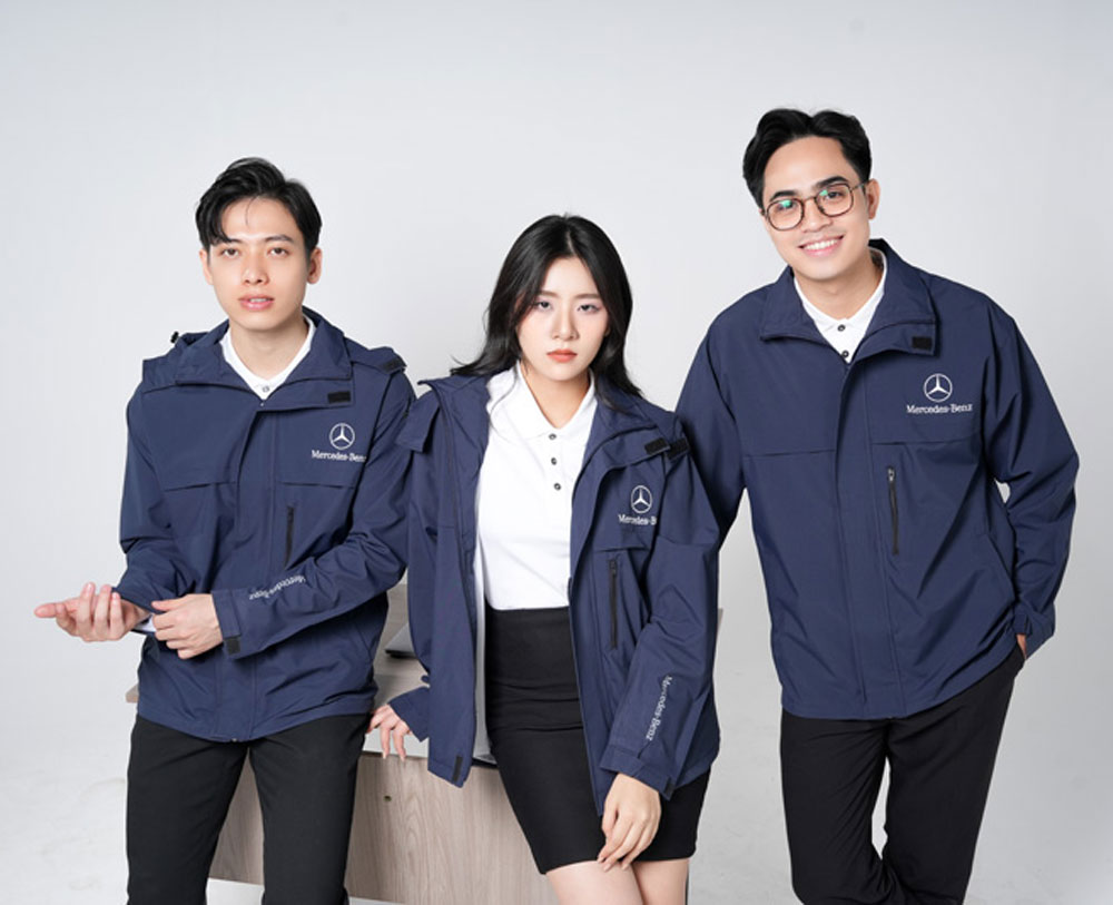 Đồng phục áo khoác gió thương hiệu Mercedes Benz
