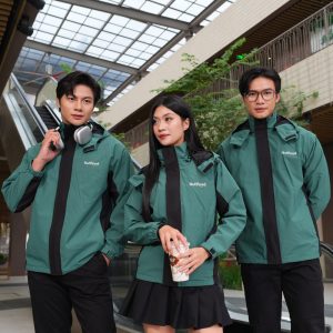 Áo Khoác Gió Đồng Phục Công Ty Nutifood | Vải Dù Chống Thấm, Giữ Ấm Tốt