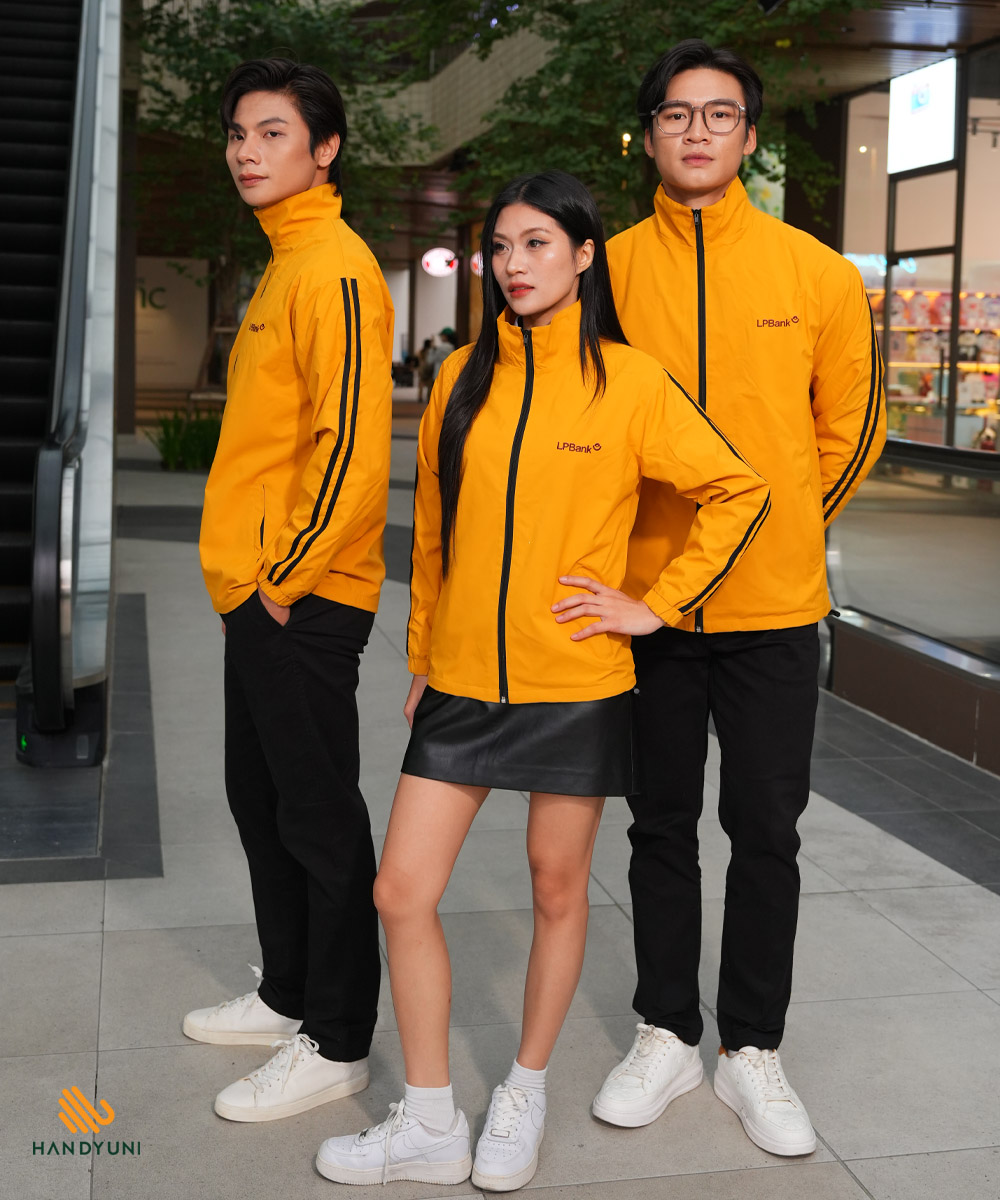 Áo Khoác Gió Đồng Phục LPBank Form Dáng Thể Thao | Vải Dù Chống Thấm