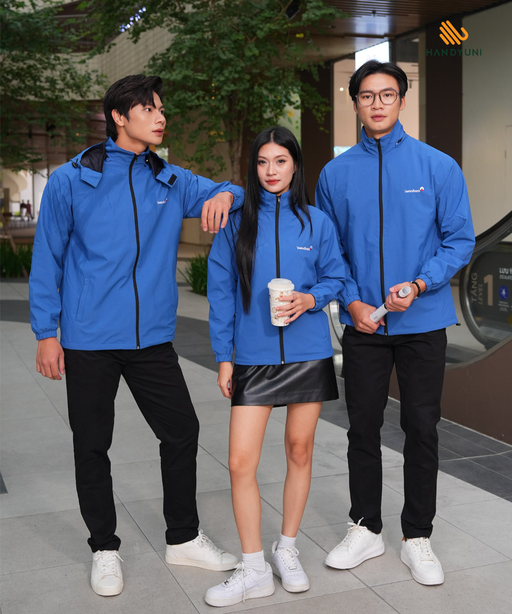 Áo Khoác Gió Đồng Phục Vietinbank Vải Dù Cao Cấp, Thiết Kế Hiện Đại