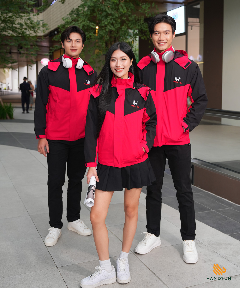 Áo Khoác Gió Đồng Phục Honda | Vải Dù 2 Lớp, Chống Thấm