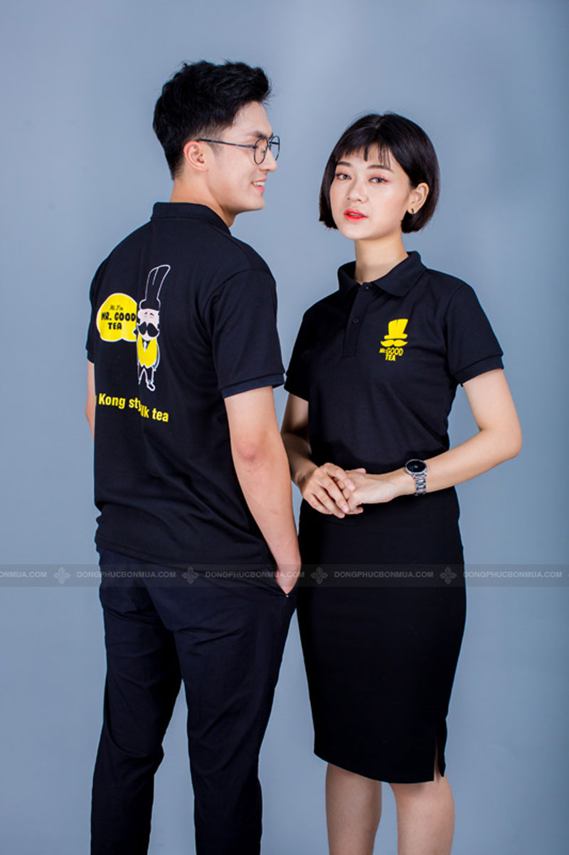 Áo polo quán cà phê đồng phục Mr Good Tea