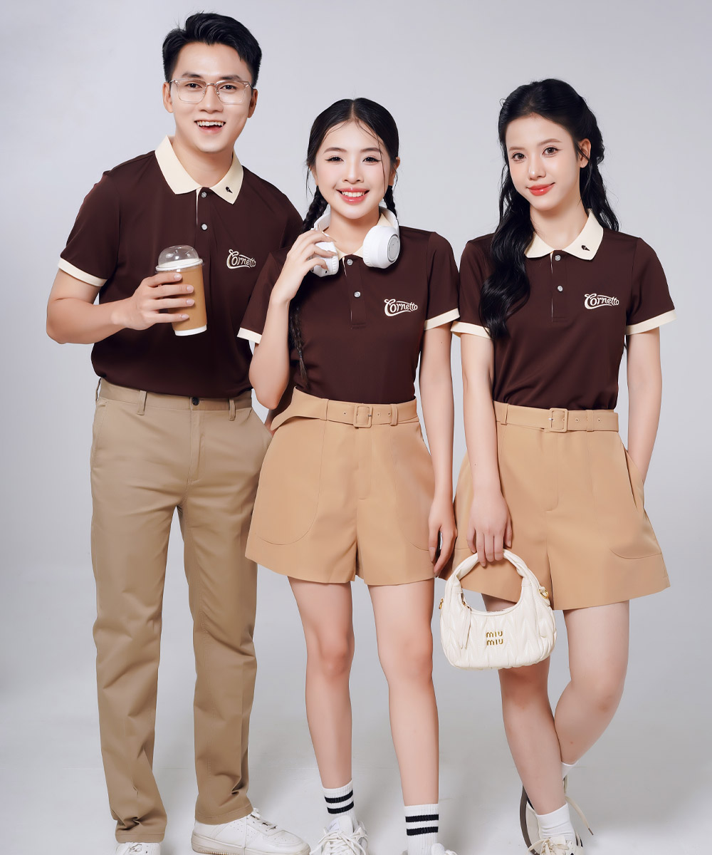 Áo Polo Đồng Phục Công Ty Kem Cornetto | Thêu Logo Bền Đẹp