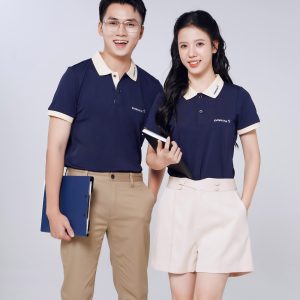 Áo Polo Đồng Phục Ngân Hàng Eximbank Thêu Logo Cổ