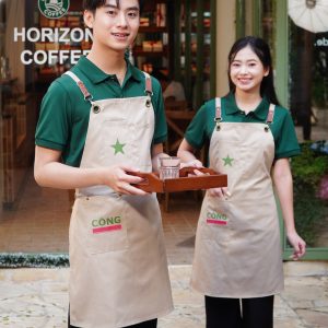 Combo Đồng Phục Cộng Cà Phê: Áo Polo & Tạp Dề Yếm
