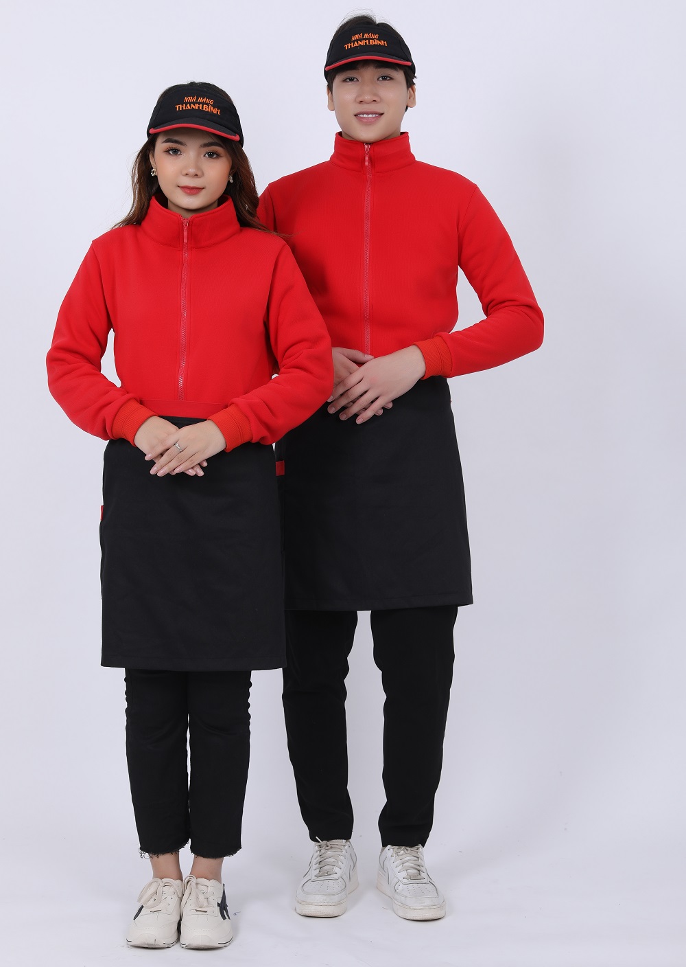 Áo khoác nỉ đồng phục màu đỏ