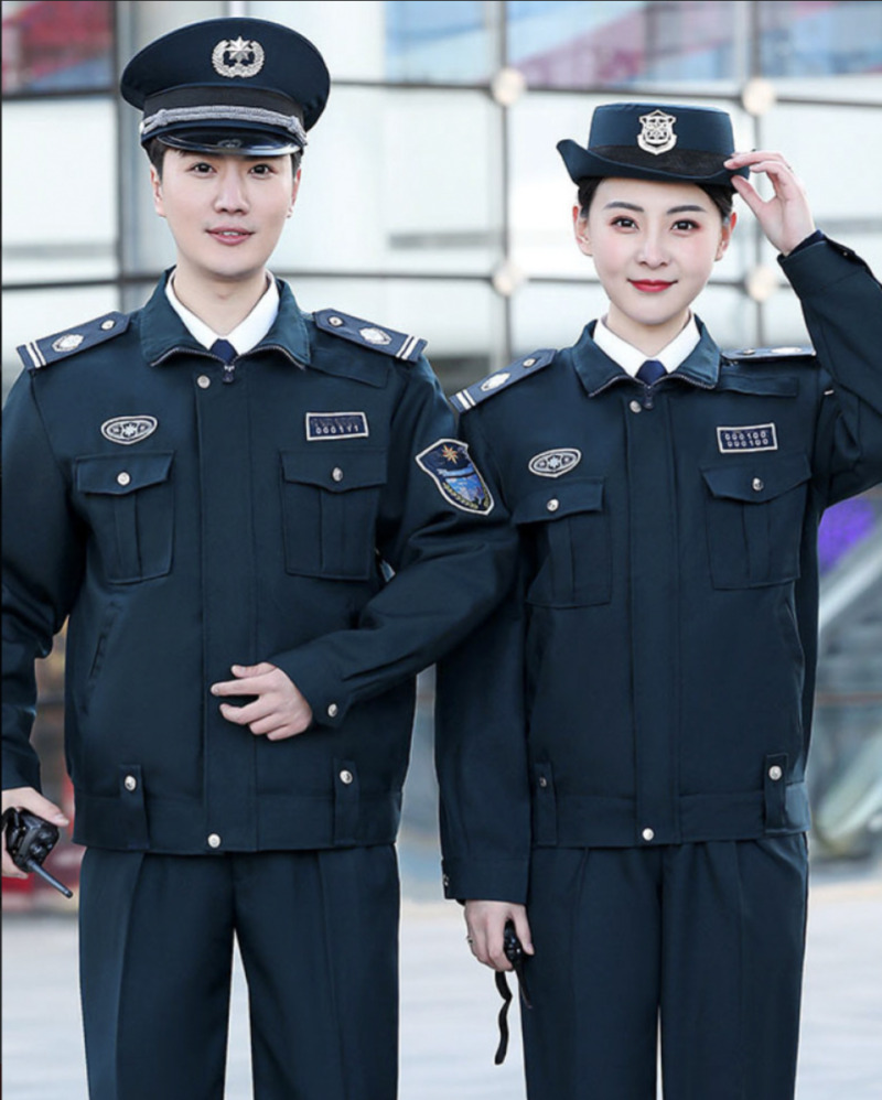 Đồng phục bảo vệ khách sạn màu xanh tím than 