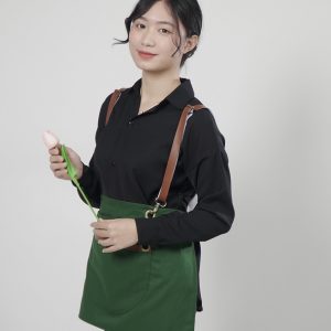 Tạp dề đồng phục nửa người xanh lá cửa hàng hoa