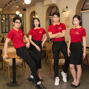 Đồng phục nhà hàng Mcdonald’s Việt Nam tay ngắn, form Regular Fit, vải Biocool 