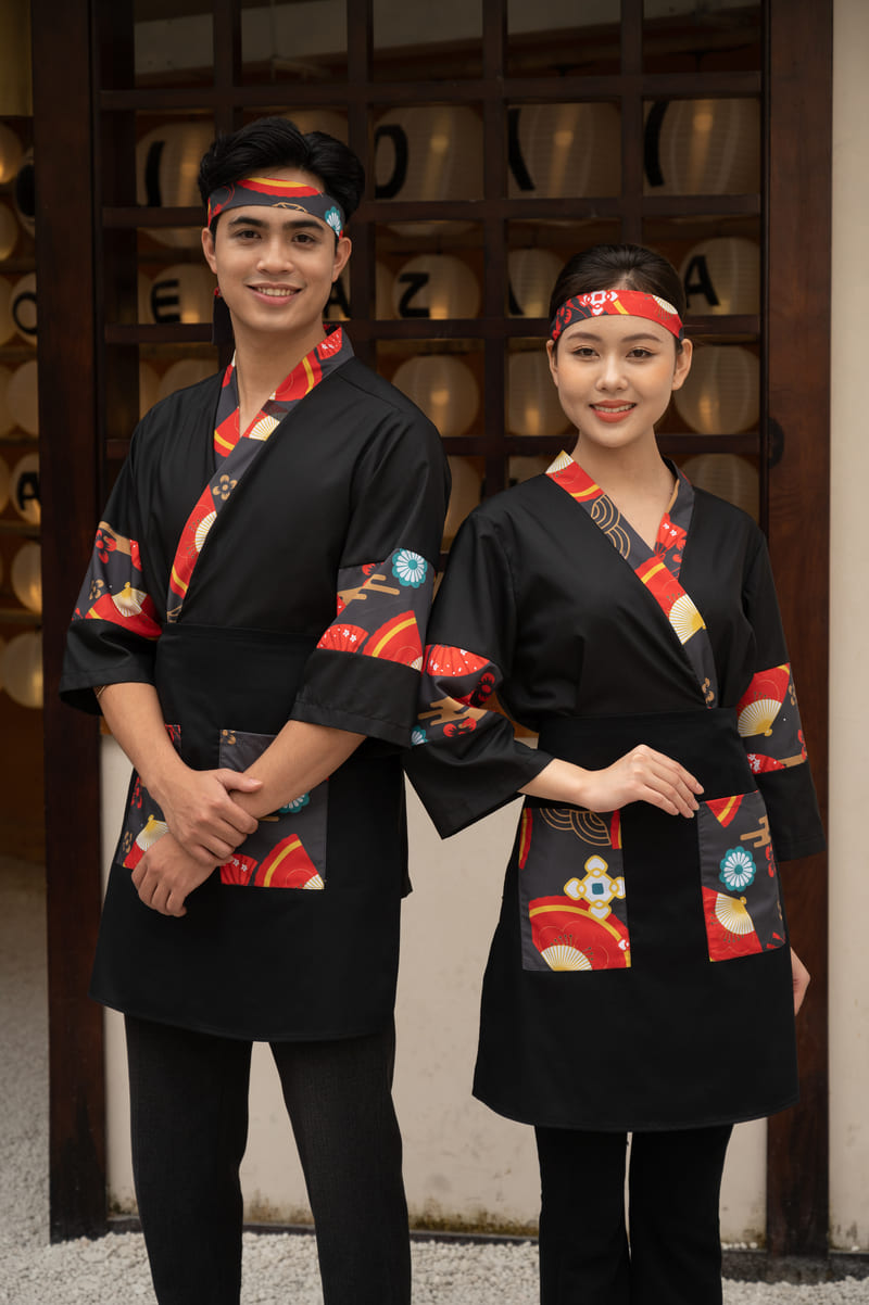 Đồng phục nhà hàng Nhật Bản mẫu 11