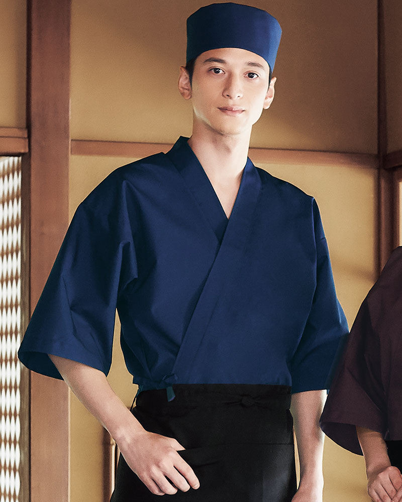 Áo đồng phục nhà hàng Nhật Bản màu xanh dương