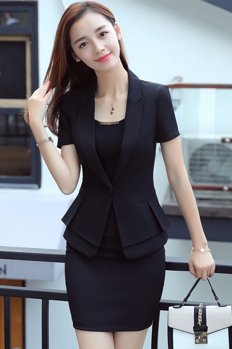 Đồng phục vest quản lý khách sạn nữ màu đen