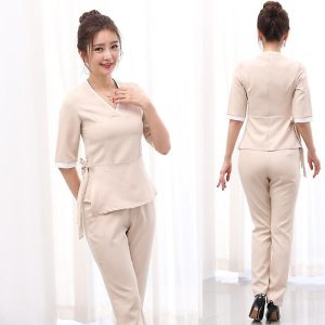 Đồng phục spa màu be