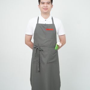 Tạp dề đồng phục cửa hàng hoa màu ghi