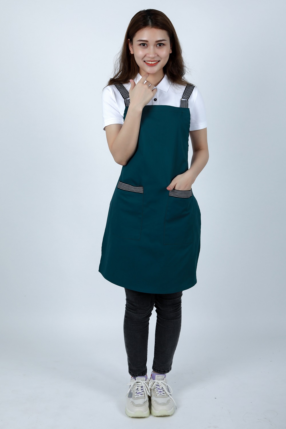 Đồng phục nail – Tạp dề đồng phục tiệm nail mẫu 07