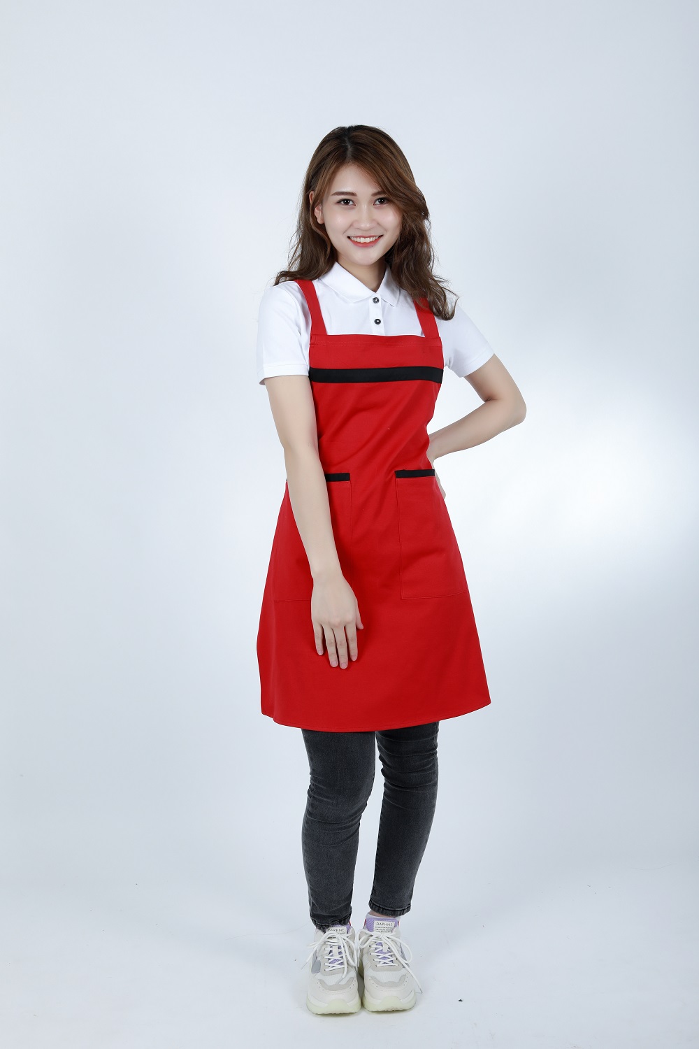 Đồng phục nail – Tạp dề đồng phục tiệm nail mẫu 03