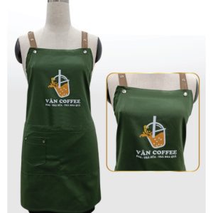 Tạp Dề Yếm Nhân Viên Phục Vụ Màu Xanh Lá Cây